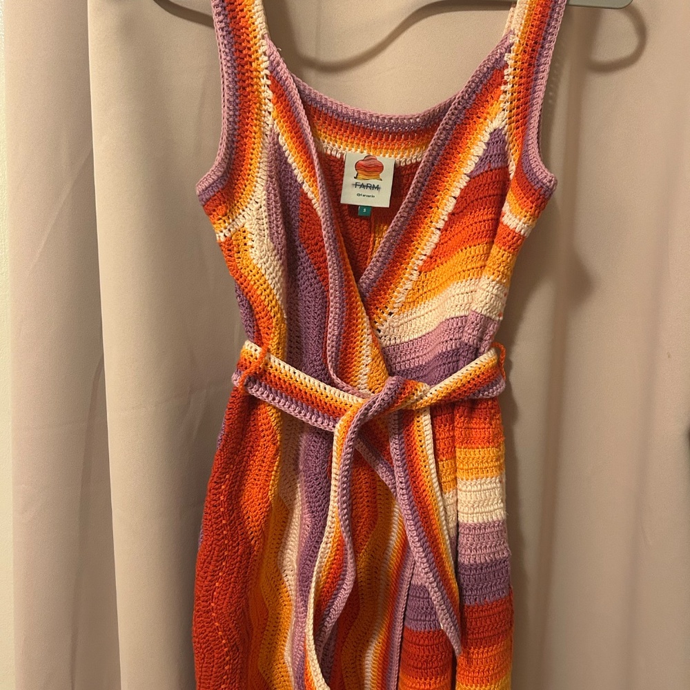 FARM Rio Multicolor Striped Mini Dress (missing belt buckle) - Picture 6 of 8